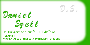 daniel szell business card